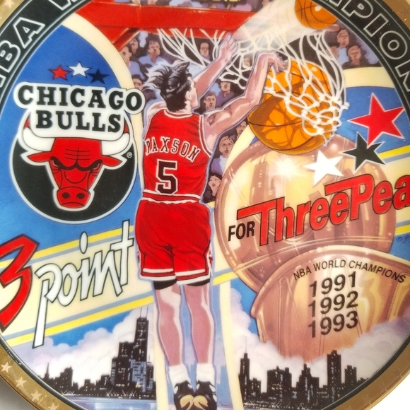 Vintage 1993 Chicago Bulls NBA Superstar Collector Plate Series #27 of 7,500. - Picture 2 of 8